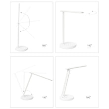 Load image into Gallery viewer, LED Desk Lamp, Eye-Caring Office Table Lamps, USB Charging Port, Sensitive Touch Control with 3 Levels Adjustable Brightness, Foldable and Adjustable Arm, for Bedroom, Office, Study
