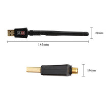 Load image into Gallery viewer, AC600 USB WiFi Adapter for PC - Wireless Network Adapter for Desktop with 2.4GHz, 5.8GHz High Gain Dual Band 2dBi Antenna（Detachable）, Supports Win10/Win8/Win7/XP, Linux, Vista, Mac
