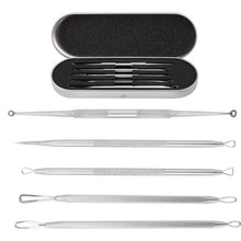 Load image into Gallery viewer, Meidong Blackhead Pimple Comedone Extractor Tool Best Acne Removal Kit - for Blemish, Whitehead Popping, Zit Removing for Risk Free Nose Face Skin with Metal Case
