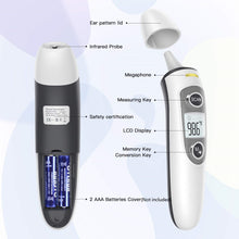 Load image into Gallery viewer, Baby Thermometer, Forehead and Ear Thermometer with Fever Alarm and Memory Function, Ideal for Babies, Adults, Indoor, and Outdoor Use
