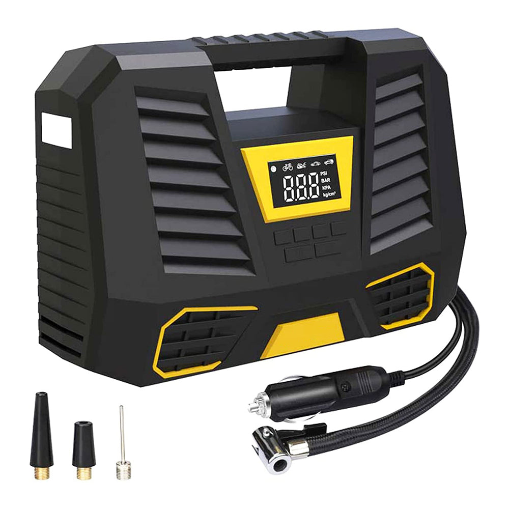 Tire Inflator Portable Air compressor 12V DC Air Pump for Car Tires with Digital Pressure Gauge,150PSI Auto Tire Pump with Emergency LED Light(,Car Air Pump for Bike Basketball and Other Inflatables)
