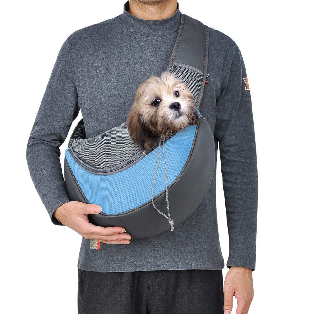 Meidong Pet Sling Carrier - Small Dog Cat Sling Pet Carrier Bag Safe Reversible Comfortable Adjustable Pouch Single Shoulder Carry Tote Handbag for Pets Below 6lb