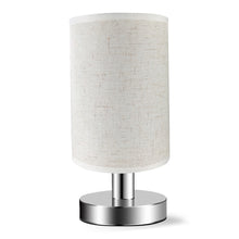 Load image into Gallery viewer, Touch Control Table Lamp for Bedroom 3 Way Dimmable Nightstand Lamp with Fabric Linen Lamp Shade for Living Room, Kids Room, College Dorm, Office (E27 LED Bulb Included)
