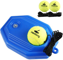 Load image into Gallery viewer, Tennis Trainer Rebound Baseboard with 3 Long Rope Balls Great for Singles Training, Self-Study Practice, Tennis Training Tools for Kids Adults Beginners (Blue)

