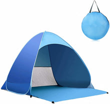 Load image into Gallery viewer, Beach Tent Camping Tent with Tent Stakes, Pop Up Tent for 1-3 Person, Sun Shelters Portable Tent for Family Camping Fishing Picnic
