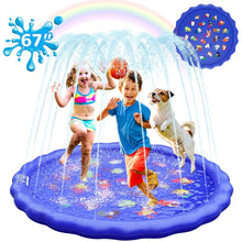 Load image into Gallery viewer, Meidong Splash Pad Sprinkler for Kids Toddlers 68" Splash Water Pad,Outdoor Swimming Pool Splash Play Mat Water Toys for Children for Fun Games Learning Blue

