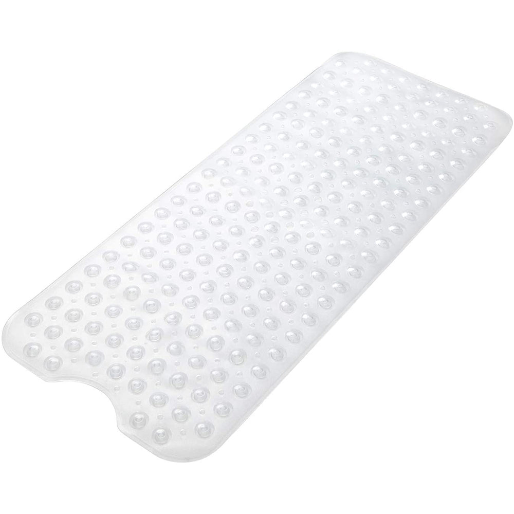 Bath Tub Mat, 39 x 16 Inches Non-Slip Shower Mats with Suction Cups and Drain Holes, Bathtub Mats Bathroom Mats Machine Washable, Clear