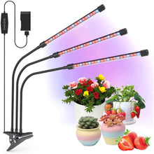 Load image into Gallery viewer, Meidong LED Grow Lights for Indoor Plants, 30W Full Spectrum Plant Lights with Auto ON/Off 3/9/12H Automatic Timer 5 Dimmable Brightness Levels for Indoor Succulent Plants Growth
