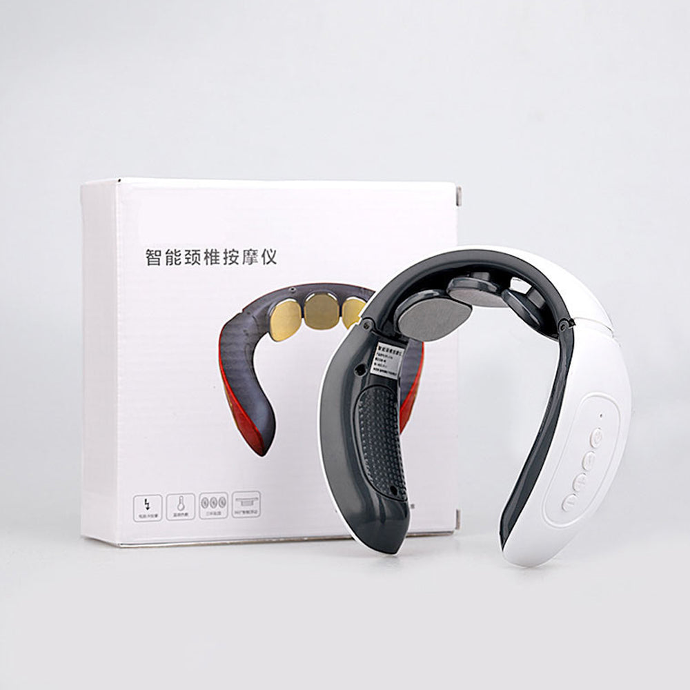 Electric Pulse Neck Massager for Pain Relief, Intelligent Neck Massager, 4 Modes 15 Levels Cordless Deep Tissue Trigger Point Massager, Portable Neck Massager for Women Men Gift