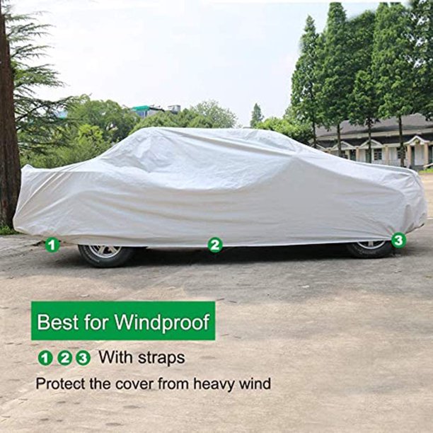 Cosmonic Pickup Truck Cover Waterproof All Weather, Outdoor Dust Sun Rain UV Snow Protection, Universal