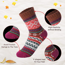 Load image into Gallery viewer, 5 Pack Womens Cotton Socks - Winter Warm Cotton Socks Thick Knit Socks, Warm Thick Soft Cozy Socks, Winter Warm Socks for Women
