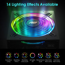 Load image into Gallery viewer, COSMONIC Computer Desktop Power Supply 80 Plus Gold 850W Fully Modular with RGB Light Quiet Cooling Fan Gaming PSU
