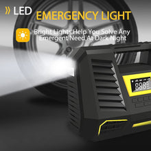 Load image into Gallery viewer, Tire Inflator Portable Air compressor 12V DC Air Pump for Car Tires with Digital Pressure Gauge,150PSI Auto Tire Pump with Emergency LED Light(,Car Air Pump for Bike Basketball and Other Inflatables)
