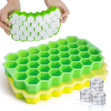 Load image into Gallery viewer, COSMONIC Ice Cube Trays Silicone Easy-Release Flexible 37-Ice Stackable with Spill-Resistant Removable Lid with Covers for Chilled Drinks Cocktail Freezer 2 pack
