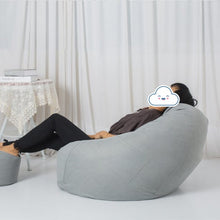 Load image into Gallery viewer, COSMONIC No Filler Bean Bag Chair Sofa Cover,No Filler Bean Bag Chair Cover for for Adults and Kids,Recliner Gaming Bean Bag for Home Garden Living Room (Grey, L:(31.5*35.4))
