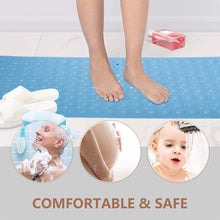 Load image into Gallery viewer, Bath Tub Mat, 39 x 16 Inches Anti Slip Material Blue
