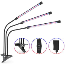 Load image into Gallery viewer, Meidong LED Grow Lights for Indoor Plants, 30W Full Spectrum Plant Lights with Auto ON/Off 3/9/12H Automatic Timer 5 Dimmable Brightness Levels for Indoor Succulent Plants Growth
