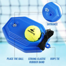 Load image into Gallery viewer, Tennis Trainer Rebound Baseboard with 3 Long Rope Balls Great for Singles Training, Self-Study Practice, Tennis Training Tools for Kids Adults Beginners (Blue)
