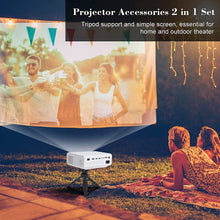 Load image into Gallery viewer, Projector Screen 120 inch 16:9 HD Anti-Crease Portable Projection Screen, Foldable Indoor Outdoor Projector Movies Screen for Home Theater Support Double Sided Projection
