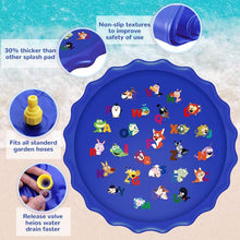 Load image into Gallery viewer, Meidong Splash Pad Sprinkler for Kids Toddlers 68" Splash Water Pad,Outdoor Swimming Pool Splash Play Mat Water Toys for Children for Fun Games Learning Blue
