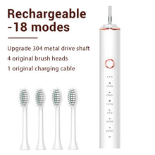 Load image into Gallery viewer, Electric Toothbrush for Adults, Quieter USB Rechargeable Travel Electronic Toothbrushes with Smart Timer, IPX7, 8 Brush Heads

