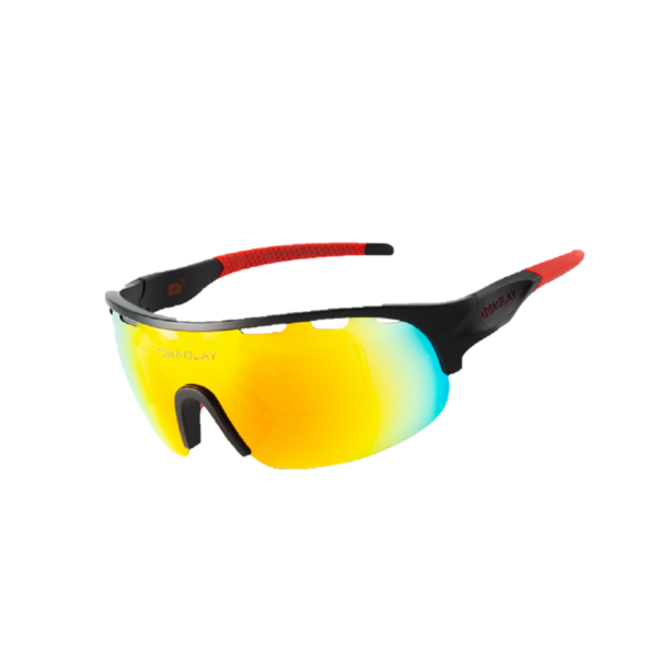 Polarized Sports Sunglasses Mens Womens Cycling Glasses, Baseball Running Fishing Golf Driving Sunglasses Red