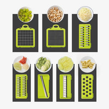Load image into Gallery viewer, COWIN Vegetable Chopper Dicer Cutter Grater Egg Slicer Onion Chopper Multifunction 14 in 1 with Container 8 Blade
