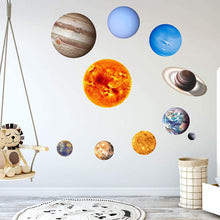 Load image into Gallery viewer, COSMONIC Glowing Ceiling Decals Bright Solar System 9 Planets Wall Stickers Shining Space Decoration
