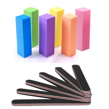 Load image into Gallery viewer, Nail Files and Buffer, Meidong Professional Manicure Tools Kit Rectangular Art Care Buffer Block Tools 100/180 Grit 12Pcs/Pa
