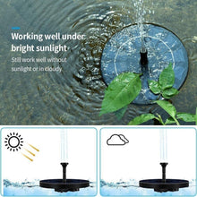 Load image into Gallery viewer, Fountain Pump for Bird Bath Solar Garden Fountain 4 Nozzle Free Standing Floating Solar Powered Water Fountain Pump for Bird Bath Garden Pond Pool Outdoor
