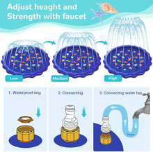 Load image into Gallery viewer, Meidong Splash Pad Sprinkler for Kids Toddlers 68" Splash Water Pad,Outdoor Swimming Pool Splash Play Mat Water Toys for Children for Fun Games Learning Blue
