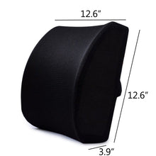 Load image into Gallery viewer, Meidong Ergonomic Lumbar Support Pillow - Elevates Lower Back Comfort - 100% Pure Memory Foam - Use in Car or Office Chair - Fits Most Seats - Breathable Mesh - Washable Cover
