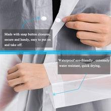 Load image into Gallery viewer, EVA Rain Poncho for Adults, 2 Pack Reusable Raincoat with Hoods and Sleeves Lightweight Rain, White
