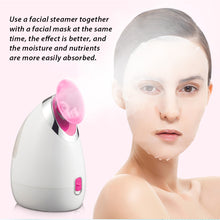 Load image into Gallery viewer, Facial Steamer, Nano Ionic Face Steamer for Facial Deep Cleaning, Humidifier Face Skin Moisturizing, Portable facial steamer Hot Mist Unclogs Pores Home Spa
