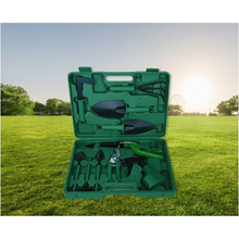Load image into Gallery viewer, COSMONIC Garden Tools Set, 10 Piece Heavy Duty Gardening Tools with Carrying Case, Ergonomic Hand Tools, Rake, Shovel, Trowel, Sprayer, Gifts for Men, Women and Gardening Lovers
