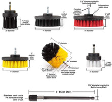 Load image into Gallery viewer, 22 Piece Drill Brush Attachment Set, All Purpose Power Clean Scrubber Brush, Scrub Pads &amp; Sponge for Bathroom, Kitchen,Grout,Tub,Tile,Corners,Auto
