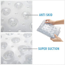 Load image into Gallery viewer, Bath Tub Mat, 39 x 16 Inches Non-Slip Shower Mats with Suction Cups and Drain Holes, Bathtub Mats Bathroom Mats Machine Washable, Clear
