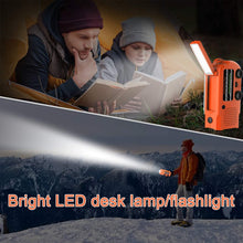 Load image into Gallery viewer, Mighty Rock 5000mAh Emergency Radio with Solar and Hand Crank Dynamo Charger Portable AM FM Weather Alert NOAA Multi-Band Radio with Flashlight USB Charger Smart Phone Charger for Hurricane Midland

