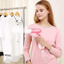 Load image into Gallery viewer, COSMONIC Hanging Ironing Machine Plastic Metal Handheld Transparent Water Tank Travel Foldable Large Capacity High Household Cotton Cloth Ironing Portable Bed Sheets Dormitory Curtains(Pink)

