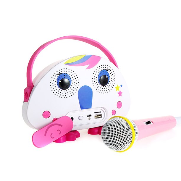 Cosmonic Karaoke Bluetooth Machine for Children with Microphone Karaoke Player Wireless Kid Singing Indoor and Outdoor Travel Activities Party Christmas Birthday Gifts for Children