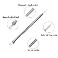 Load image into Gallery viewer, 9 In 1 Pimple Popper Tool, Blackhead Remover Tool Kit,Comedone Extractor Acne Removal Tool for Nose Face Skin with PU Bag
