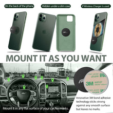 Load image into Gallery viewer, Car Phone Holder, Universal Dashboard Magnetic Phone Mount, 360° Rotation Super Strong Magnetic Phone Holder for Car Compatible with iPhone Samsung and More Phone Holder for Car
