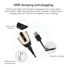 Load image into Gallery viewer, Low Noise Professional Pet Grooming kit, USB Rechargeable Pet Grooming Kit for Dogs Cats with Thick Coats
