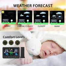 Load image into Gallery viewer, Wireless Weather Station with Outdoor Remote Sensor in/Out Temperature and Humidity Alarm Clock Calendar Weather Forecaster with Color LCD Display
