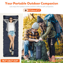Load image into Gallery viewer, Inflatable Sleeping Pad for Camping, Self Inflating Sleeping Pad with Pillow Lightweight Comfortable and Portable Sleeping Mat for Backpacking, Hiking and Traveling,Navy
