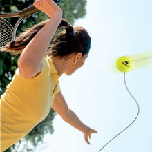 Load image into Gallery viewer, Tennis Trainer Rebound Baseboard with 3 Long Rope Balls Great for Singles Training, Self-Study Practice, Tennis Training Tools for Kids Adults Beginners (Blue)
