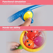 Load image into Gallery viewer, COSMONIC 15 Packs Bath Toy Fishing Floating Squirts Toy and Water Scoop with Organizer Bag, BPA Free Fish Net Game in Bathtub Time for Kids, Bathroom Fish Set
