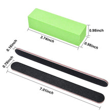 Load image into Gallery viewer, Nail Files and Buffer, Meidong Professional Manicure Tools Kit Rectangular Art Care Buffer Block Tools 100/180 Grit 12Pcs/Pa
