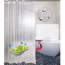 Load image into Gallery viewer, COWIN EVA Shower Curtain Liner Waterproof 3D Water Cube Clear Bathroom Shower Curtains 78&quot; x 72&quot; No Chemical Smell Extra Long for Shower Stall Bathtubs

