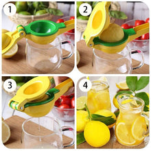 Load image into Gallery viewer, Meidong Lemon Squeezer Lime Handheld Press Manual Juicer Cocktail Mocktail Fruit Press with 2 in 1 Double Layers Yellow
